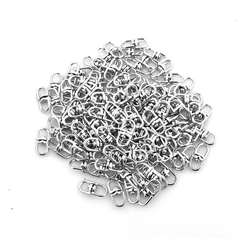 Color: champagne gold - 10pcs Metal Swivel Hook Clasp 20mm Bag Pendant Keychain Component Kc Gold/Gold/Silver Color Connector For Diy Jewelry Making