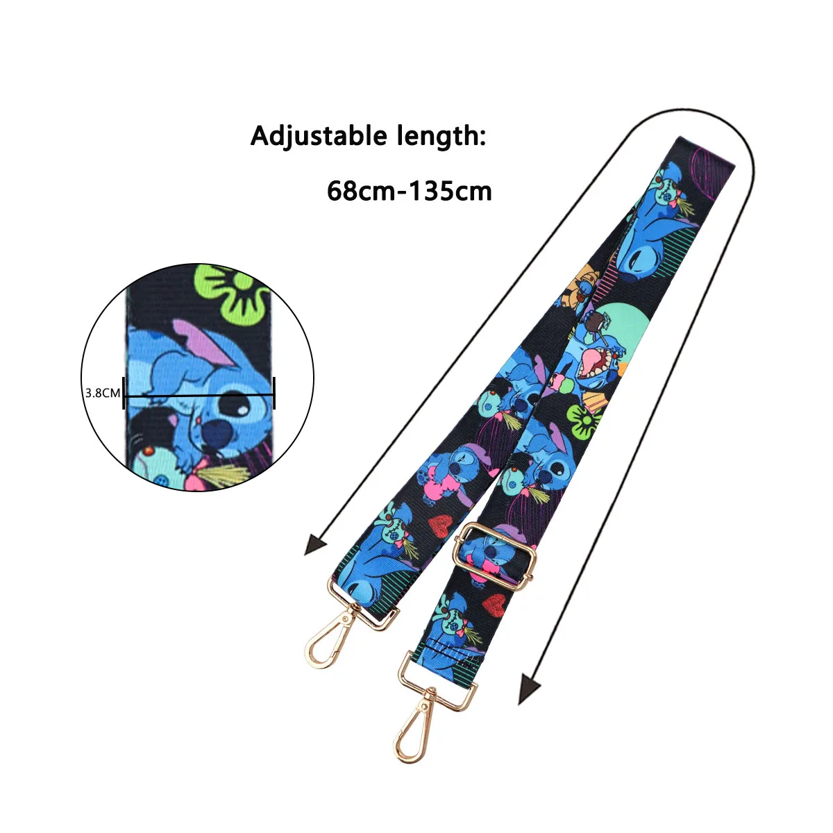 Color: Light Pink - Cute Cat StitchLadies Messenger Bag Shoulder Strap Bag Strap One Shoulder Adjustable Shoulder Strap Accessories Bag Strap