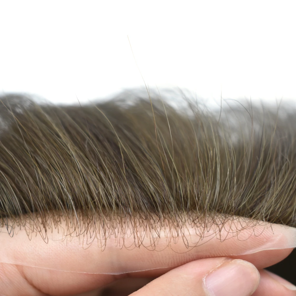 Toupee Color: 6RD#, Toupee Density: 100%, Length: 6 inches, Ships From: CHINA, Toupee Size: 8x10 - Men Toupee Hair Systems Ultra Thin Skin 0.06MM V-LOOP Capillary Prosthesis Invisible Hairline Real Human HairPieces Hair Units
