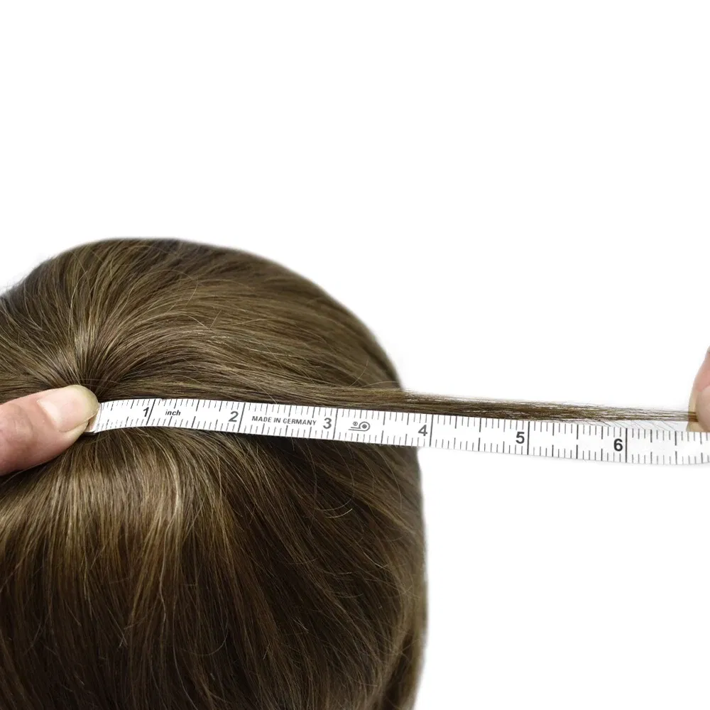 Toupee Color: 6RD#, Toupee Density: 100%, Length: 6 inches, Ships From: CHINA, Toupee Size: 8x10 - Men Toupee Hair Systems Ultra Thin Skin 0.06MM V-LOOP Capillary Prosthesis Invisible Hairline Real Human HairPieces Hair Units