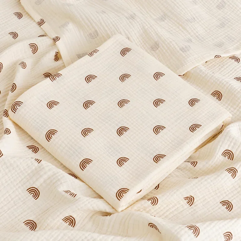 Color: black, Size: Option 1 - Baby Blanket Newborn Muslin Swaddle 2 Layer Cotton Bath Towel Summer Stroller Cover Wrap Gauze Toddler Sleep Blanket Baby Items