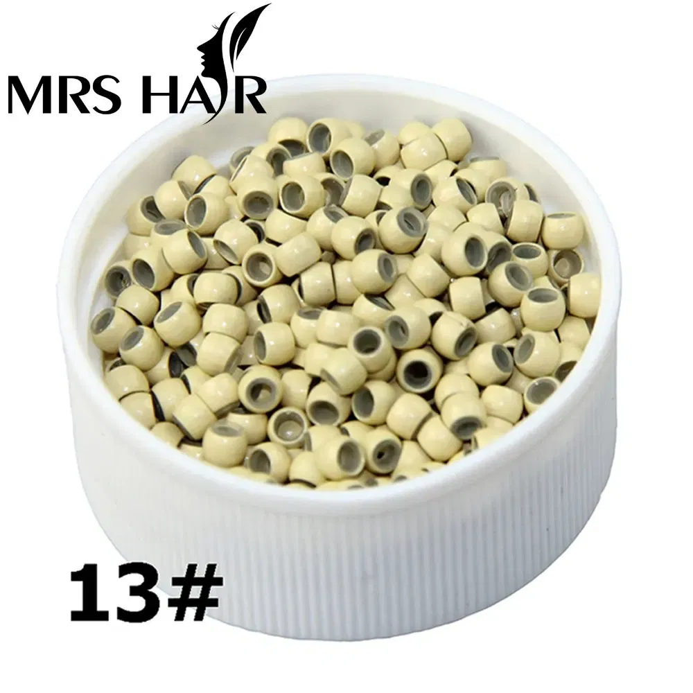 Color: Blue - 500pcs Silicone Hair Beads Nano Ring Micro Beads Fashion Salon Hairstylist Dreadlock Hair Extension Tools 8 Colors