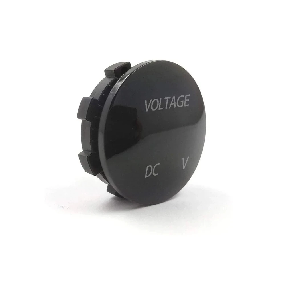 Color: WHITE - DC 5V-48V LED Mini Round Waterproof Motorboat Motorcycle Panel Digital Voltmeter Tester Monitor Display Voltmeter