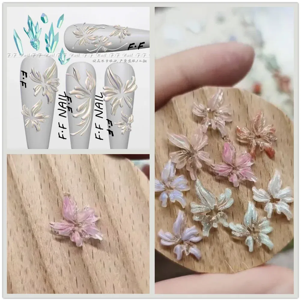 Color: Light Blue - 1pc Snake Flamingo Jellyfish Dragon Dtream 3D Acrylic Mold Nail Art DIY Silicone Nail Art Templates Nails Mold