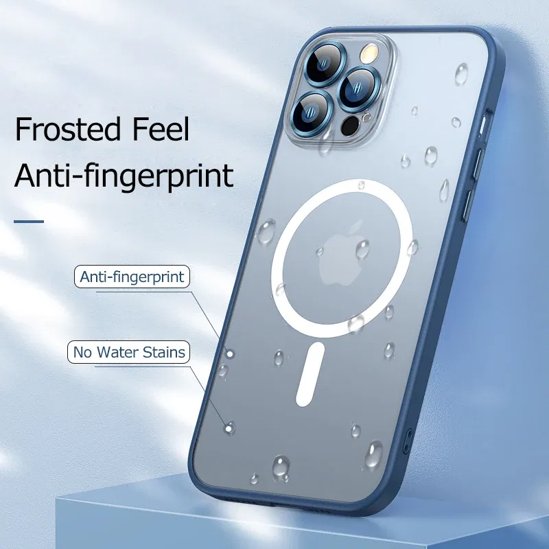 Color: Green, Material: NEOPRENE - Magsafe Magnetic For IPhone 15 Promax Phone Case For iPhon 11 12 13 14 15 Pro Max Plus Lens Glass Ring Protection Silicone Cover