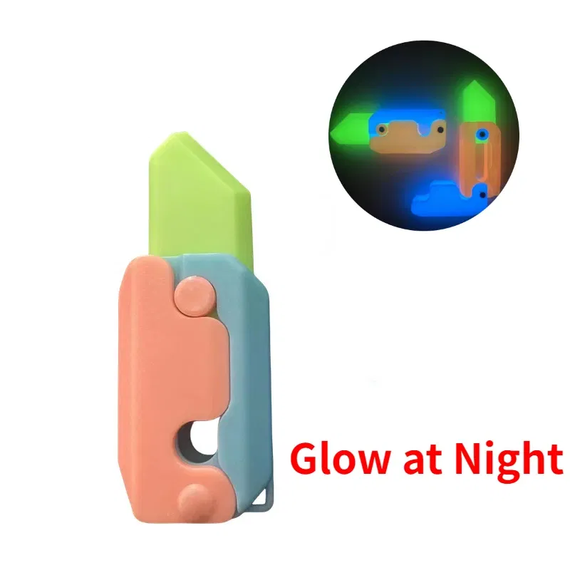Color: DARK GRAY, Ships From: CHINA - Gravity Folding Claw Knife Radish Knife 3d Printing Gravity Knife Small Radish Knife Push Card Decompression Fidget Mini Toy