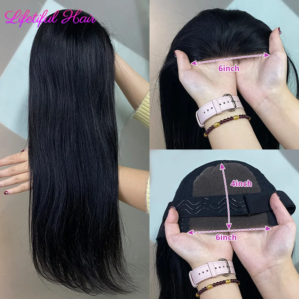 Hair Color: #1B, Density: 200%, Ships From: CHINA, Stretched Length: 22INCHES - 32 Inch 6x4 Bone Straight Human Hair Wigs Glueless Wig Human Hair Ready To Wear Pre-cut Brazilian 100% Human Hair Wigs For Women
