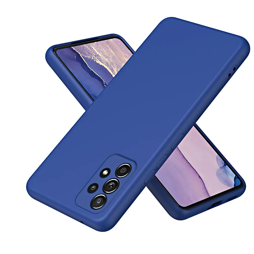 Color: Dark Blue, Material: Nylon - Solid Silicone Protect Case For Samsung Galaxy A13 A23 A33 A53 A73 A12 A22 A32 A52 A52S A72 A04 A04S A14 A24 4G A34 A54 Cover