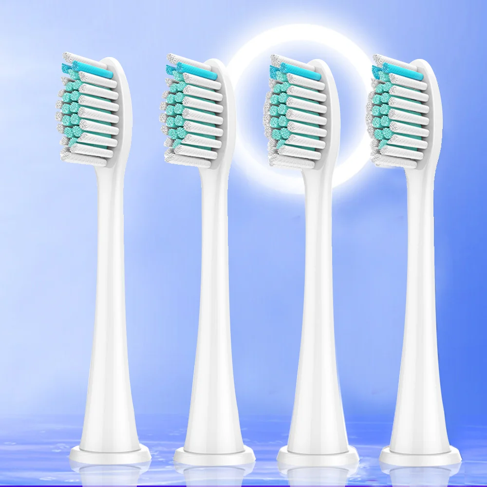 Color: Silver - Electric toothbrush head, replaceable sonic electric toothbrush head, suitable for Philips Sonicare's electric replaceable brush