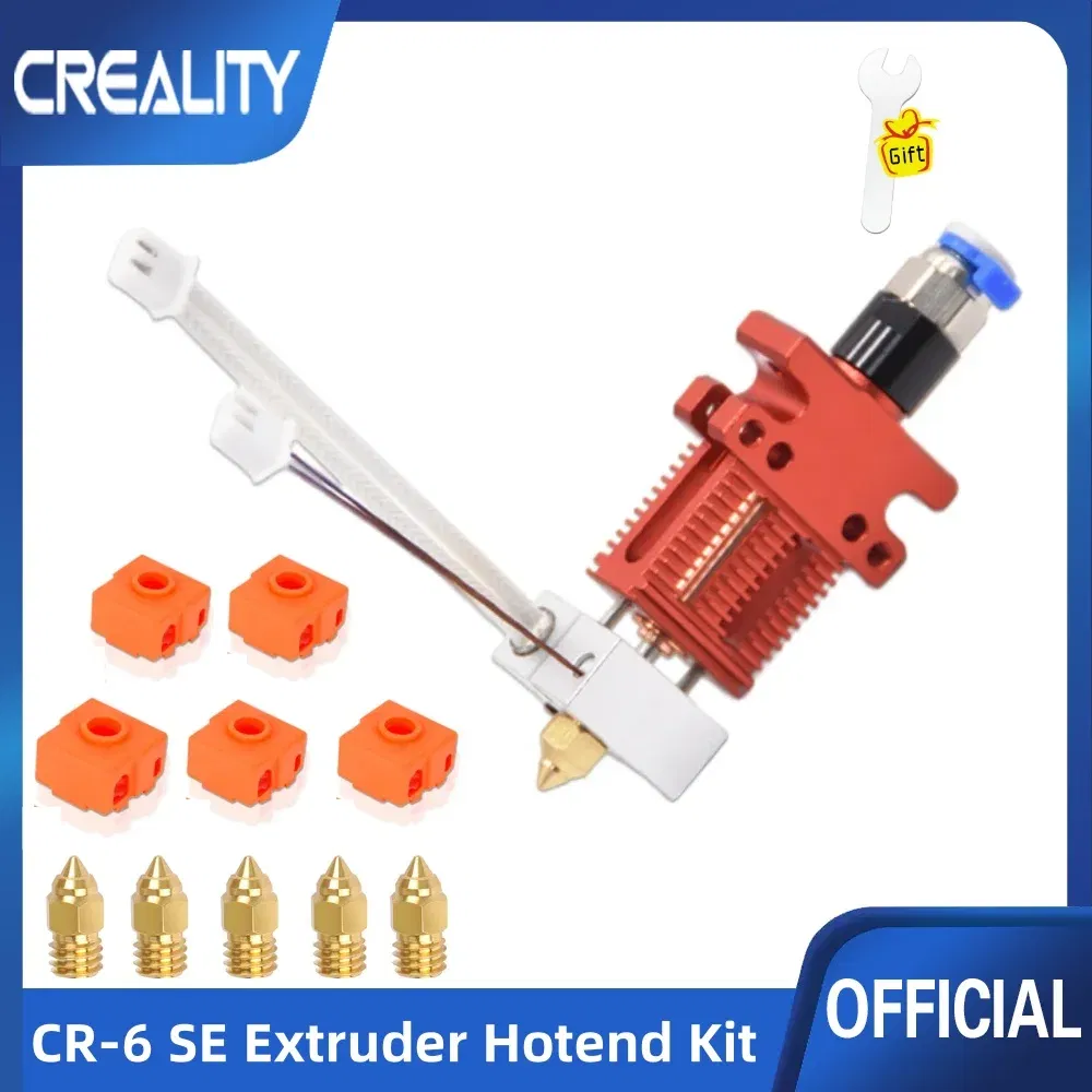 Color: Orange - CR-6 SE 3D Printer Extruder Hotend Kit All Metal Extrusion Assembled Extruder 3D Printer Parts for Creality CR-6 SE 3D Printer