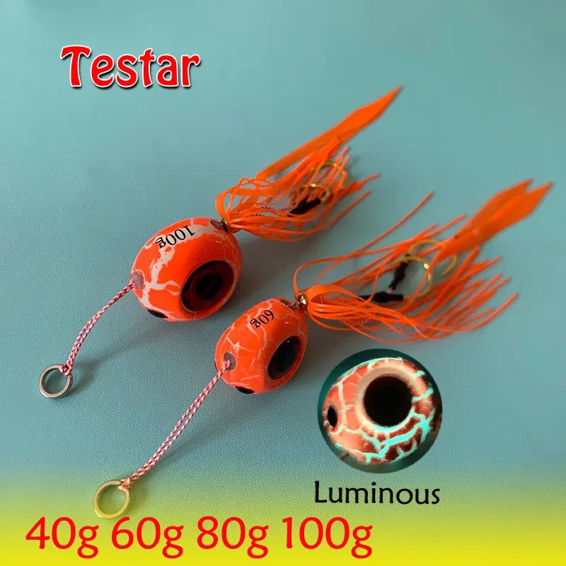 Color: Black, Size: 55mm, Ships From: CHINA - Testar Luminous Tenya 40g 60g 80g 100g Glow Kabura Sea Jig Madai Boat Fishing Lure Tai Rubbler Skirt for Slider Snapper Pesca