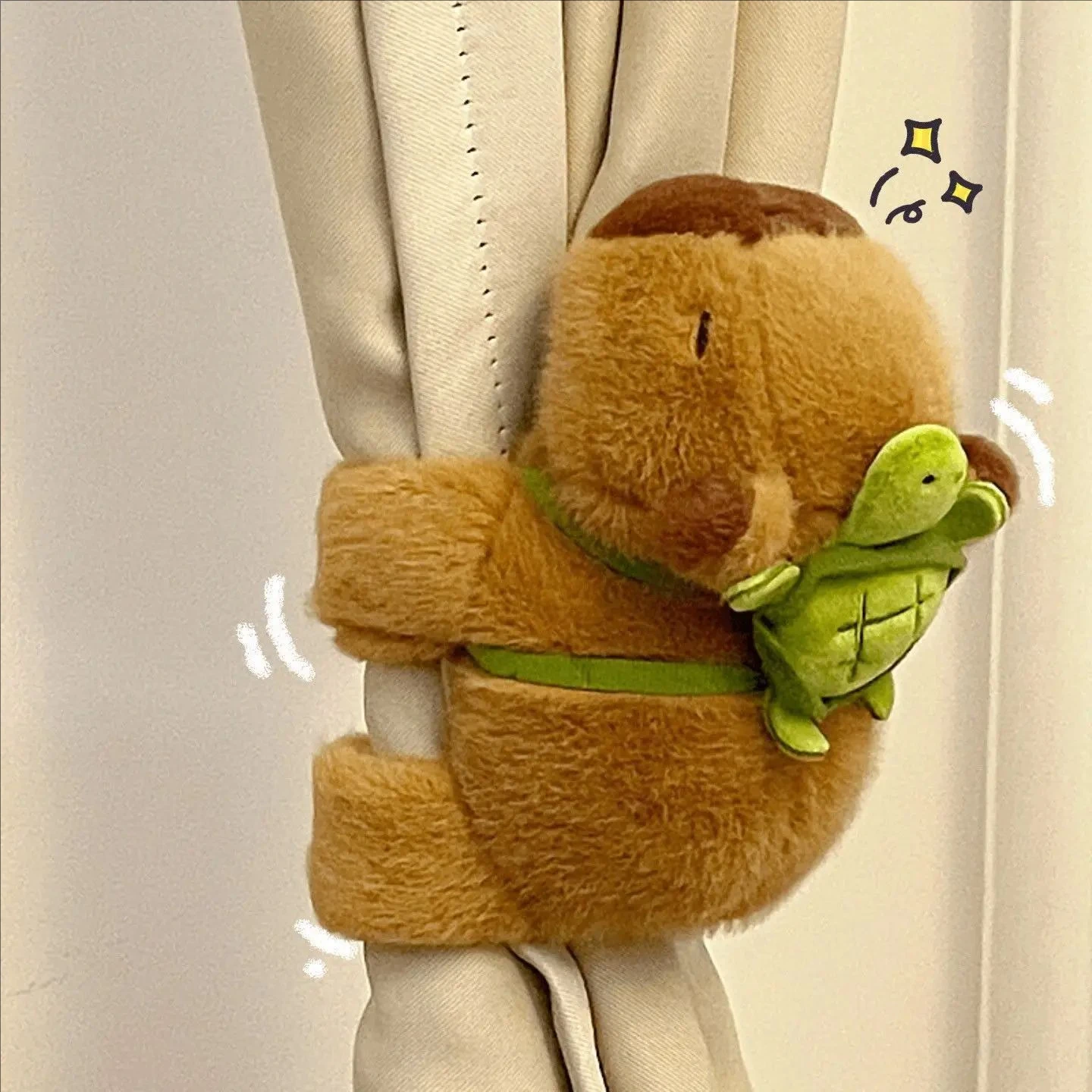 Color: Chocolate Color - 5PCS Cute Plush Doll Water Dolphin Doll Wrist Snap Ring Toys Plush Toys Capybara Toys Hand Ring Fun Pop Circles Kids Holiday Gi