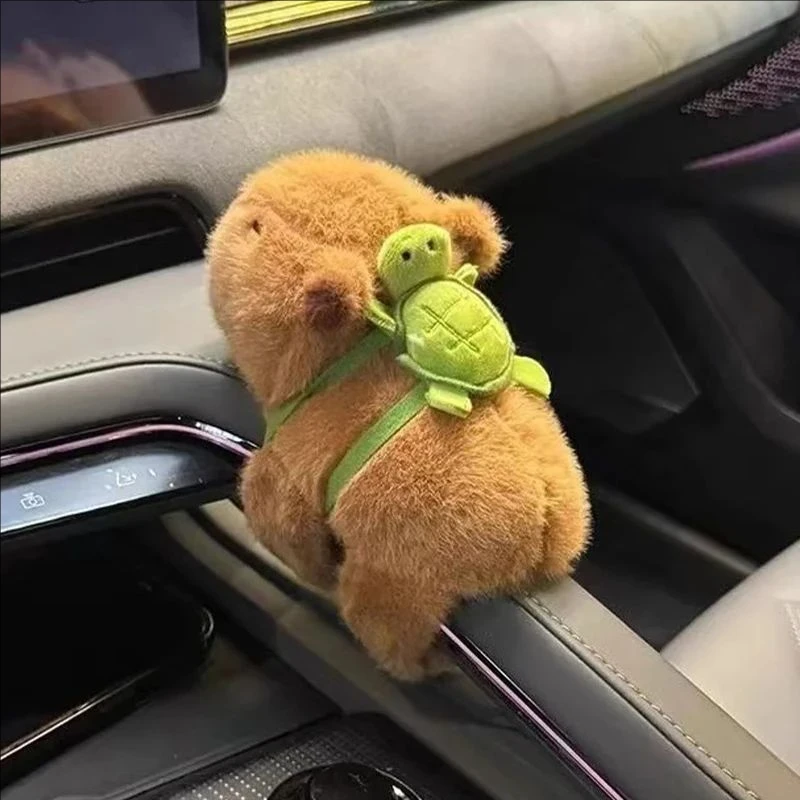 Color: Chocolate Color - 5PCS Cute Plush Doll Water Dolphin Doll Wrist Snap Ring Toys Plush Toys Capybara Toys Hand Ring Fun Pop Circles Kids Holiday Gi