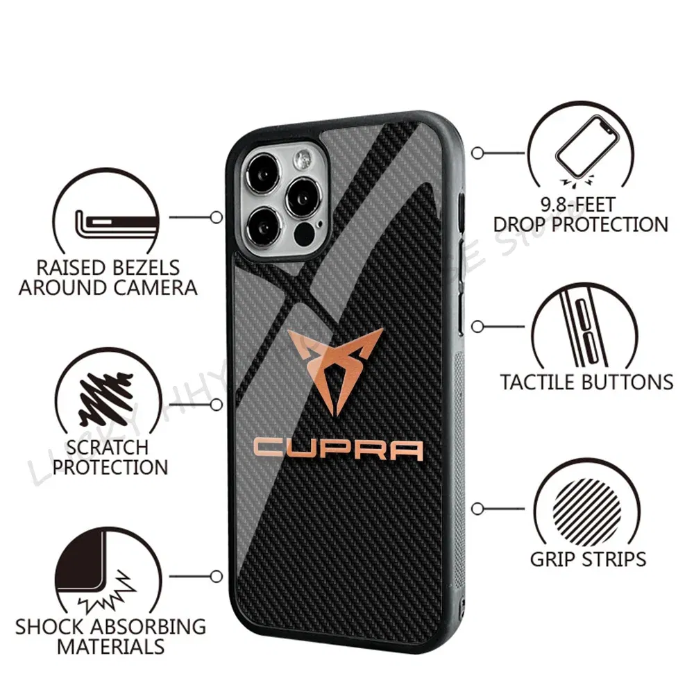 Color: Beige, Material: CANVAS - Cool Phone Case Phone Case Strong Magnetic Cupra Racing for IPhone 15 14 13 Pro Max 11 12 Mini for Magsafe