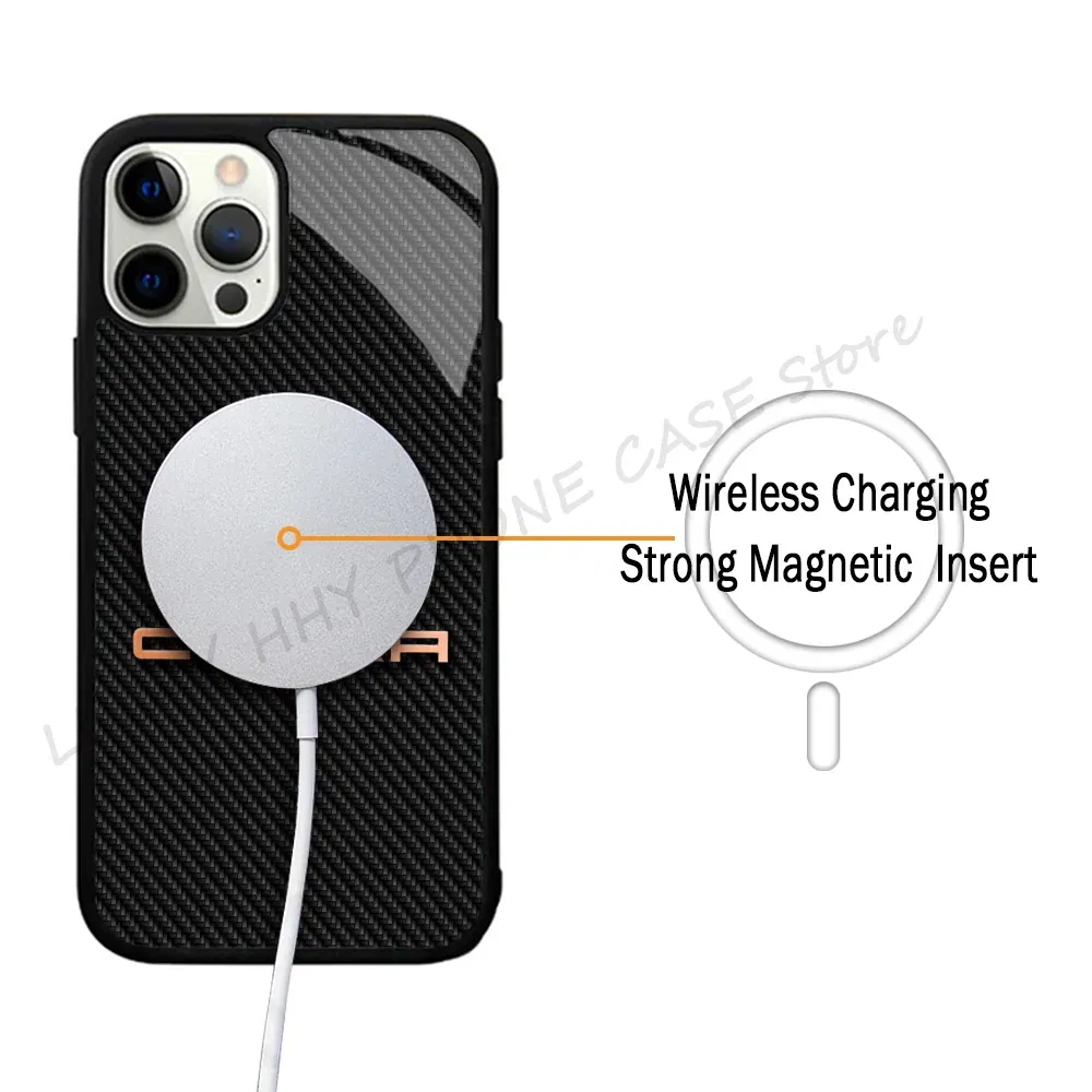 Color: Beige, Material: CANVAS - Cool Phone Case Phone Case Strong Magnetic Cupra Racing for IPhone 15 14 13 Pro Max 11 12 Mini for Magsafe