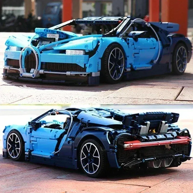 Color: Dark Khaki, Size: 4XL - 3599PCS Super Racing Car High-Tech Buga 1:8 Model Building Blocks 42083 Bricks Kids Toy Children Adults Christmas Birthday Gifts