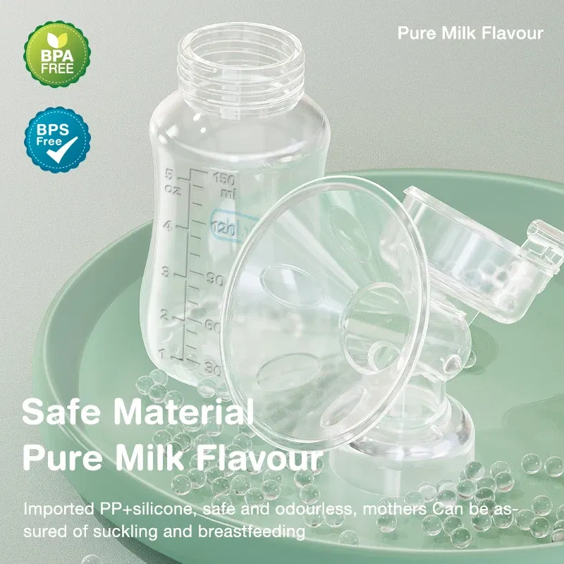 Color: Pink - MAMIJOY Breast Pump Baby Nipple Manual Suction Milk Pump Feeding Breasts Pumps Milk Bottle Sucking Postpartum Supplies BPA Free