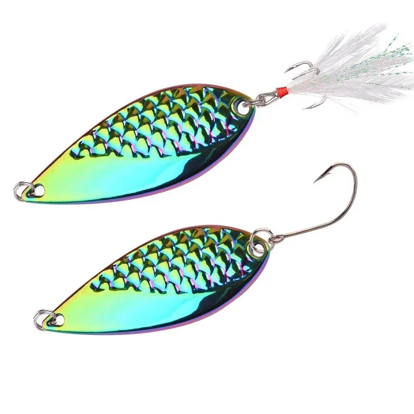 Color: Silver - Metal Spoon Sequin Fishing Lure 2.5g 3.5g 5g 7g 10g 15g 20g Pesca Leech Jig Wobbler Crankbaits for Fly Fishing Hard Baits Lures