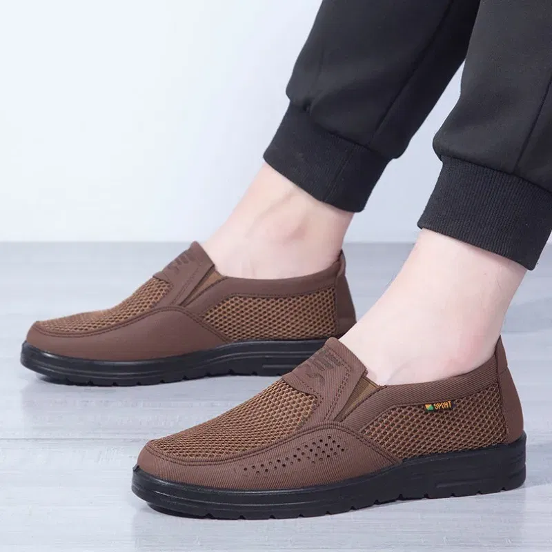 Color: Dark Grey, Shoe Size: 39 - 2023 Summer Hot sale Sneakers Men Fashion Casual Walking Shoes Breathable Mens Loafers Zapatillas Hombre men casual shoes