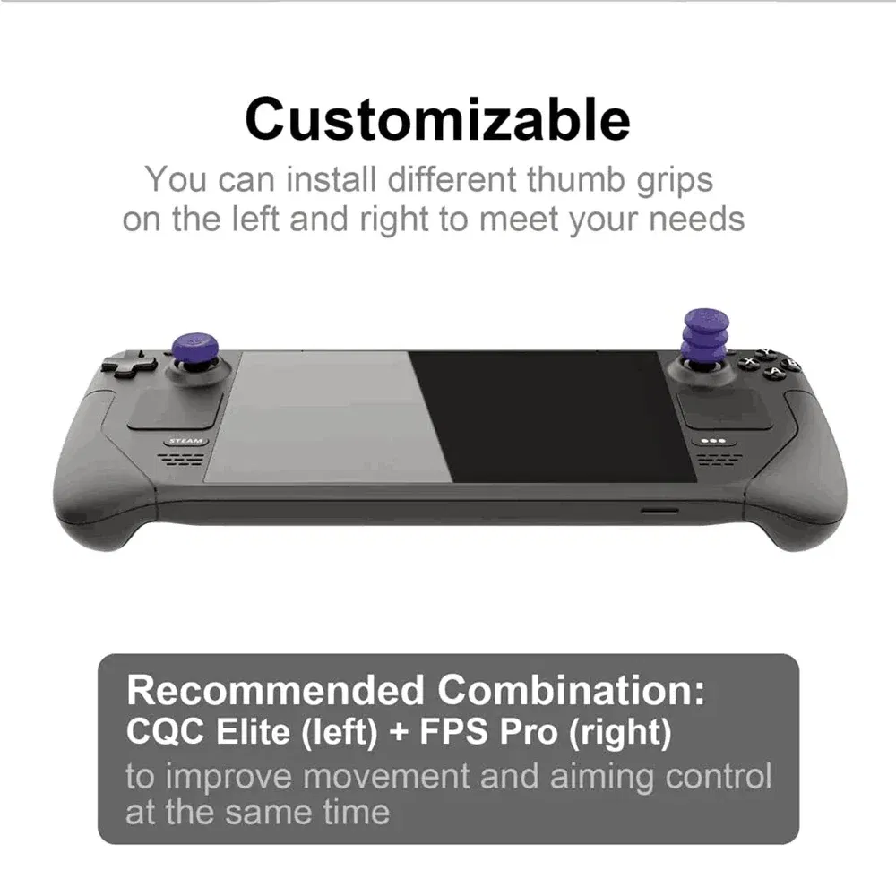 Color: Light purple - 6Pcs Thumb Grip Joystick Cap for Steam Deck OLED ROG Ally X Silicone Non-Slip Thumbstick Cover Caps Game Accessories