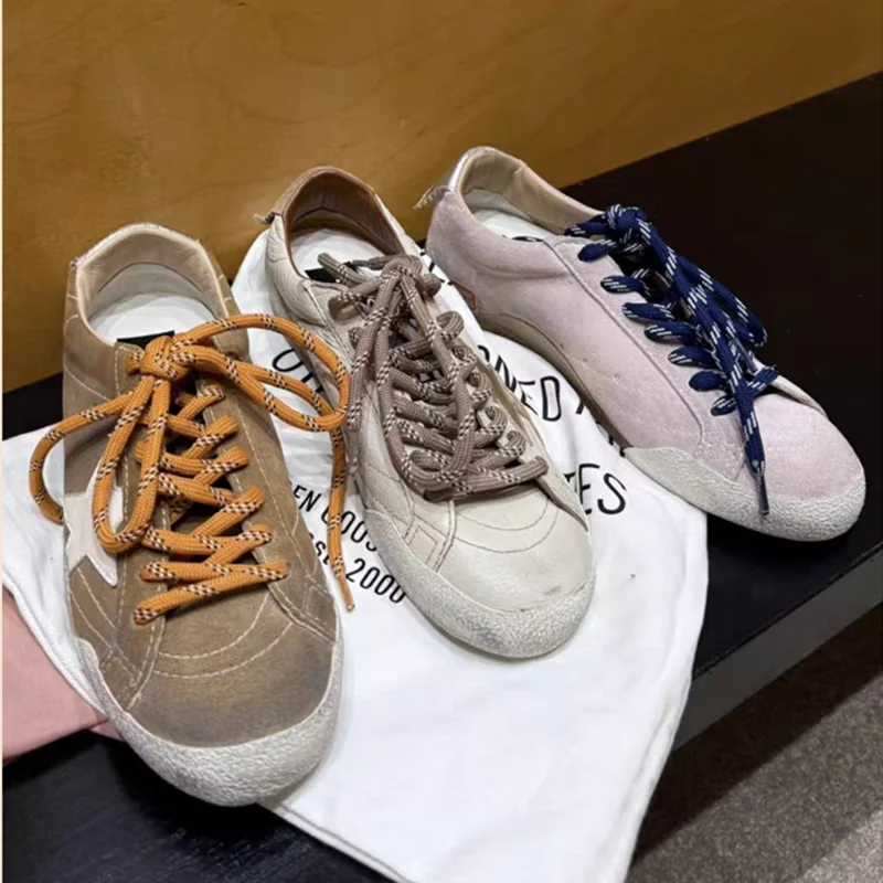 Color: GRAY, Length: 140cm - Colorful Diagonal Dots Round Rope Shoelaces Coarse Weave Polyester Shoes Laces For Women Men Sports Casual Sneaker DE Tran Shoes