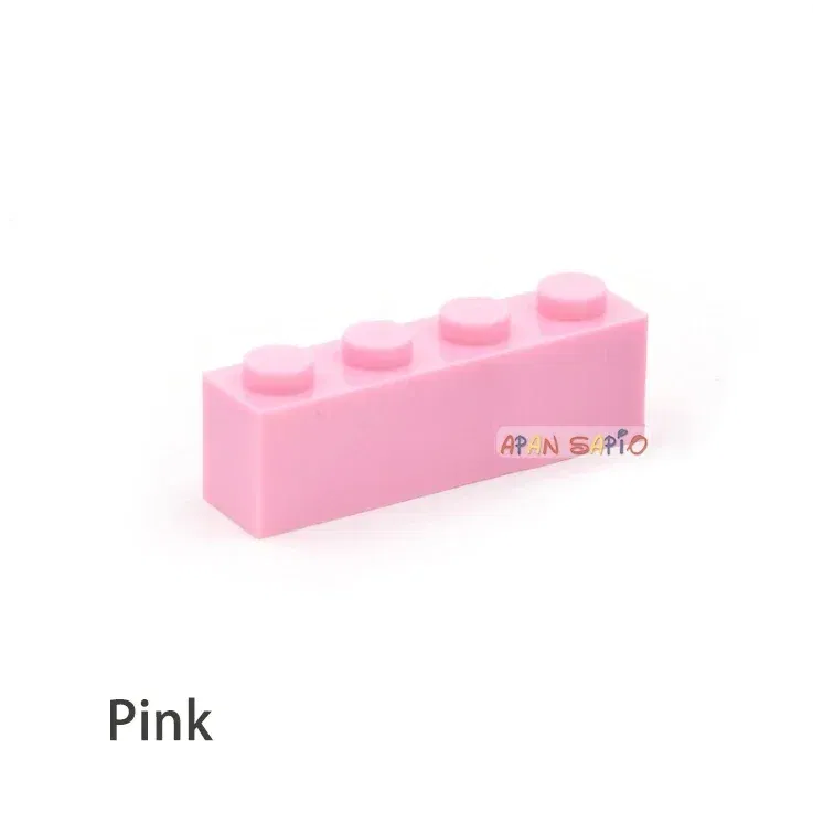 Color: Clear - 200pcs 1x4 Dots DIY Building Blocks Thick Figures Bricks Educational Creative Toys for Children Size Compatible With 3010