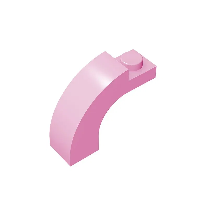 Color: CORAL RED - MOC PARTS GDS-719 BRICK W. BOW 1X1X2 compatible with lego 6005 92903 children's toys Assembles Building Blocks Technical