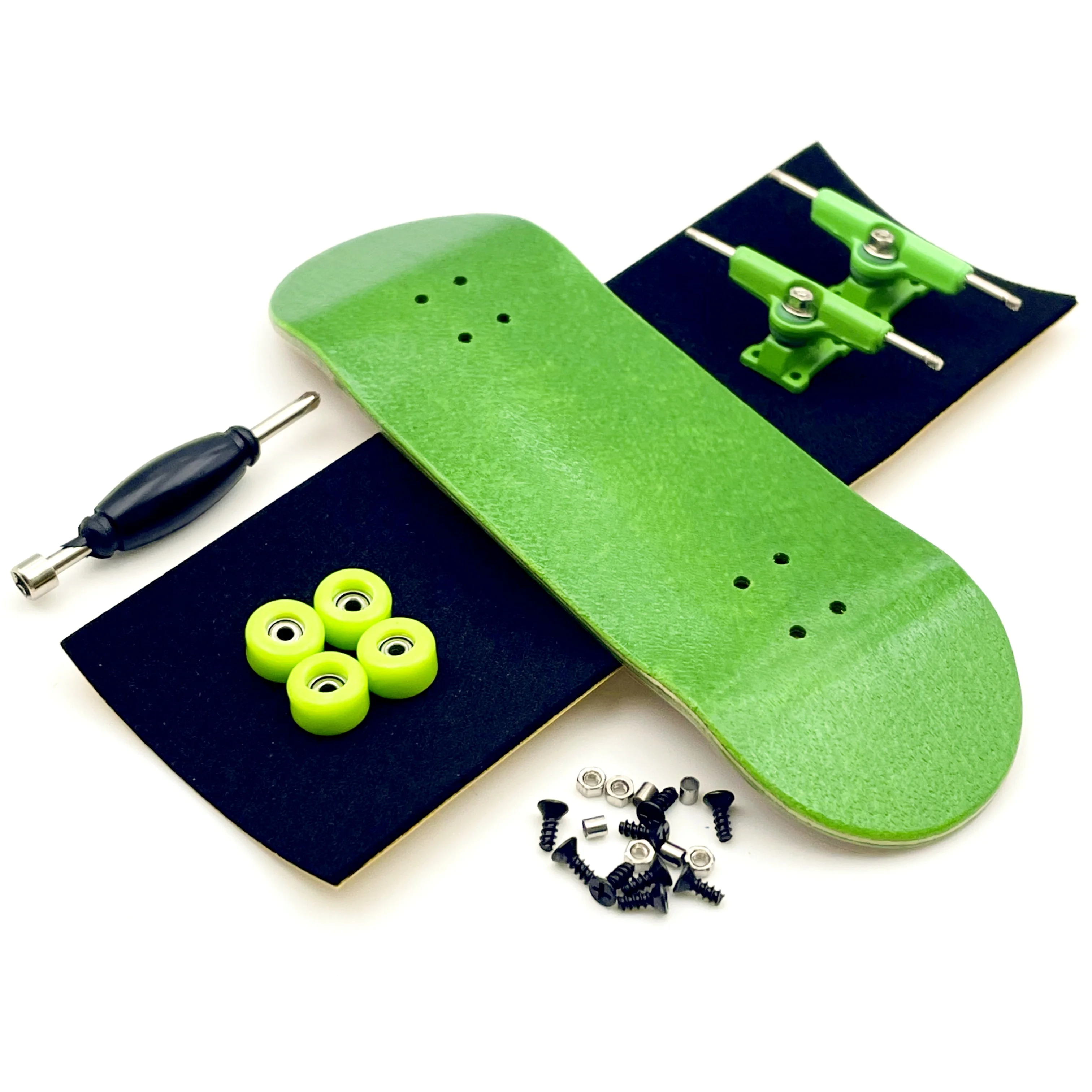 Color: Pink - 32mm Fingerboard Set with Maple Wooden Deck Metal Trucks Bearing Wheels