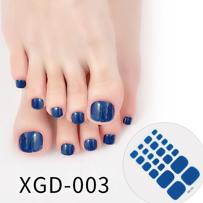Color: MULTI - Dropshipping 22tips Waterproof Toe Nail Stickers Full Cover Foot Decals Nail Art Stickers for Nails Wraps Adhesive False Nails