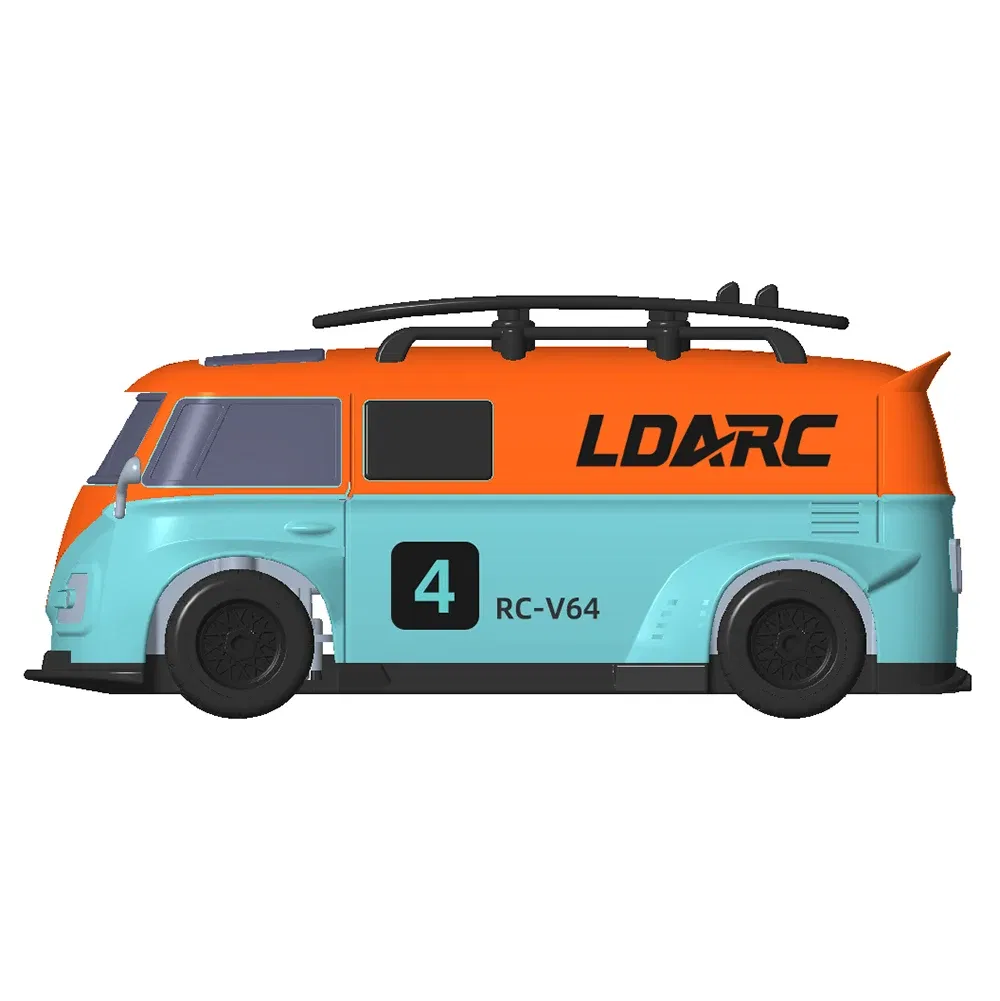 Color: Blue - LDARC V64 1/64 MINI RC Simulated Electric Remote Control Model Car Tabletop Bus Vehicle RTR 2.4GHz Adults Children's Toys
