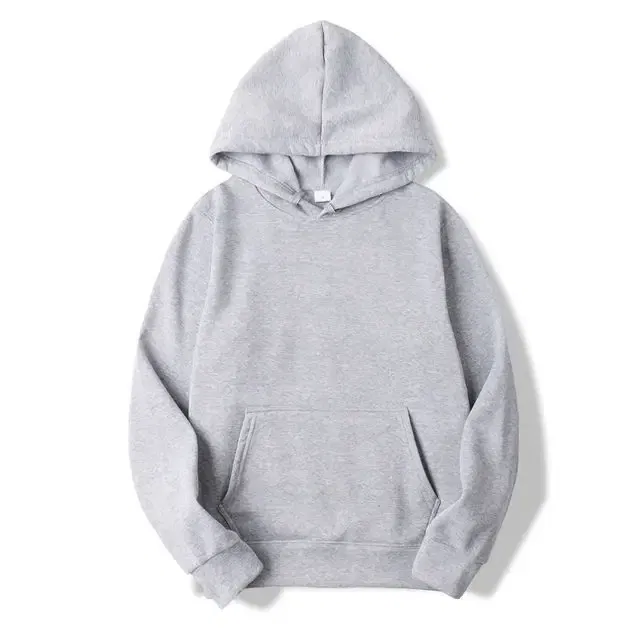 Color: GRAY, Size: XL - Plain Sublimation Fleece Hoodies Bulk Wholesale Pullover Men Hooded Sweatshirt Cheap Solid Hoodie For Man Sudaderas Para Hombre