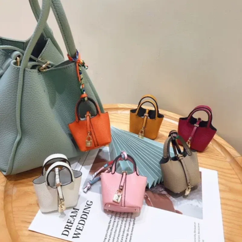 Color: WHITE - Mini Bag Pendant Keychain Hanging Accessory Zero Wallet Creative Portable Bracelet Bluetooth Earphone Bag Multifunctional
