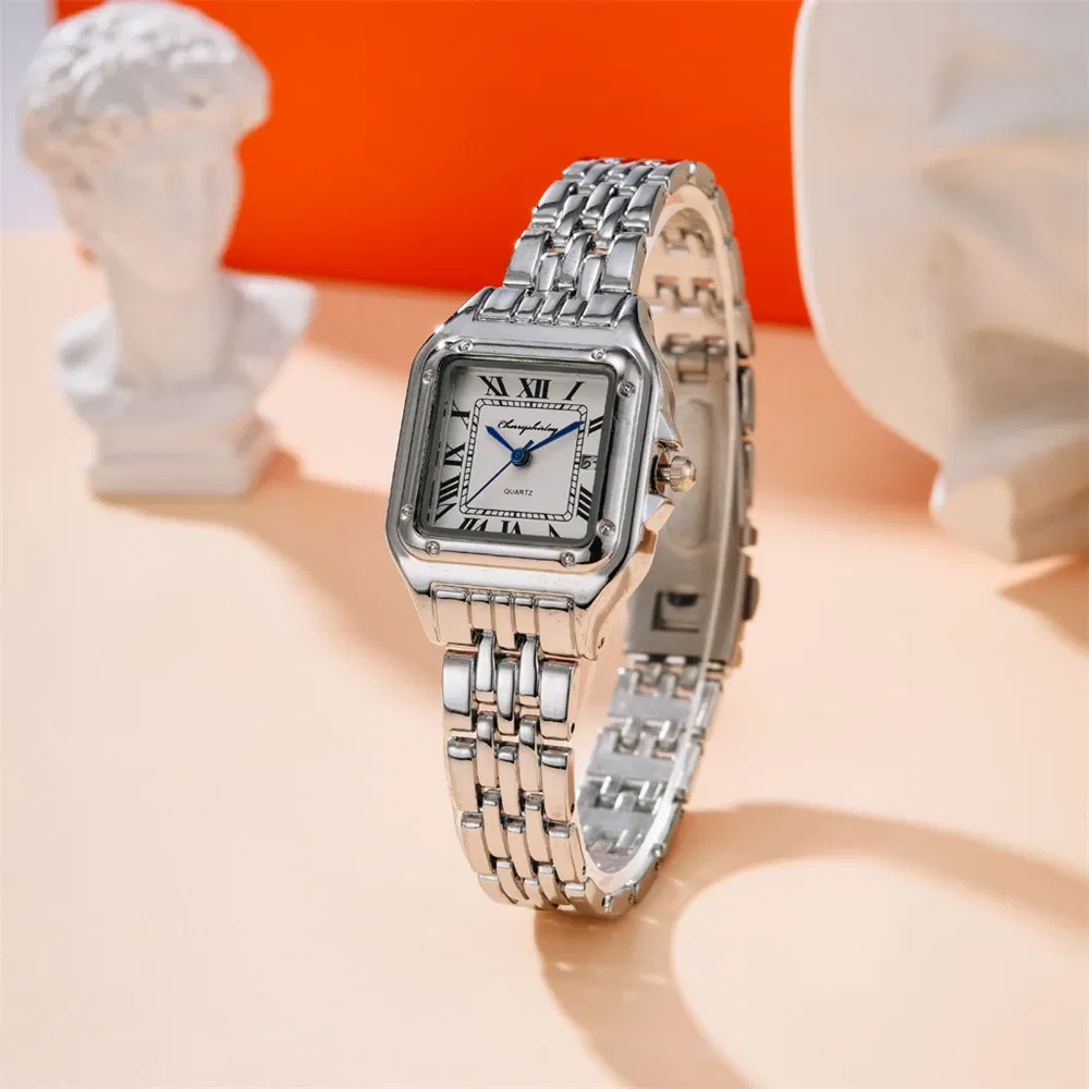 Color: Rose, Ships From: CHINA - Luxury Branded Women Watches 2023 Simple Square Roman Calendar Women Quartz Watch Fashion Stainless Steel Strap Ladies Clock