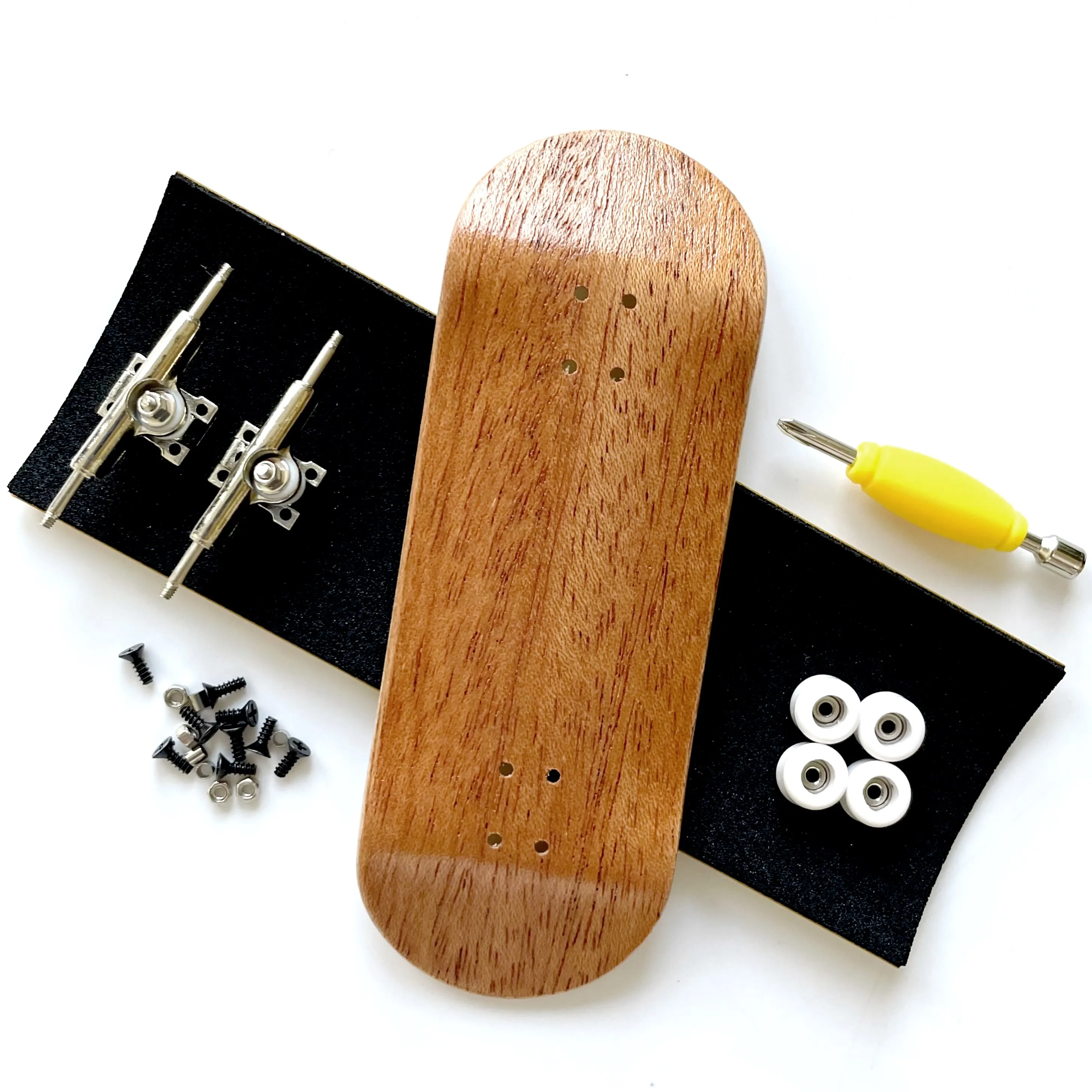 Color: Clear - 34mm Fingerboard Set with Double Axle Trucks Bearing Wheels