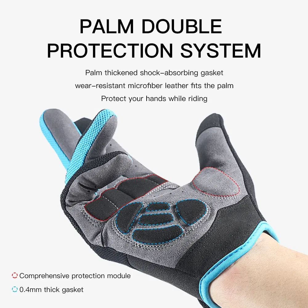 Color: WHITE, Size: S, Ships From: CHINA - Touch Screen Full Half Fingers Gel Breathable Sports Cycling Gloves MTB Road Bike Riding Racing Women Men Bicycle Gloves