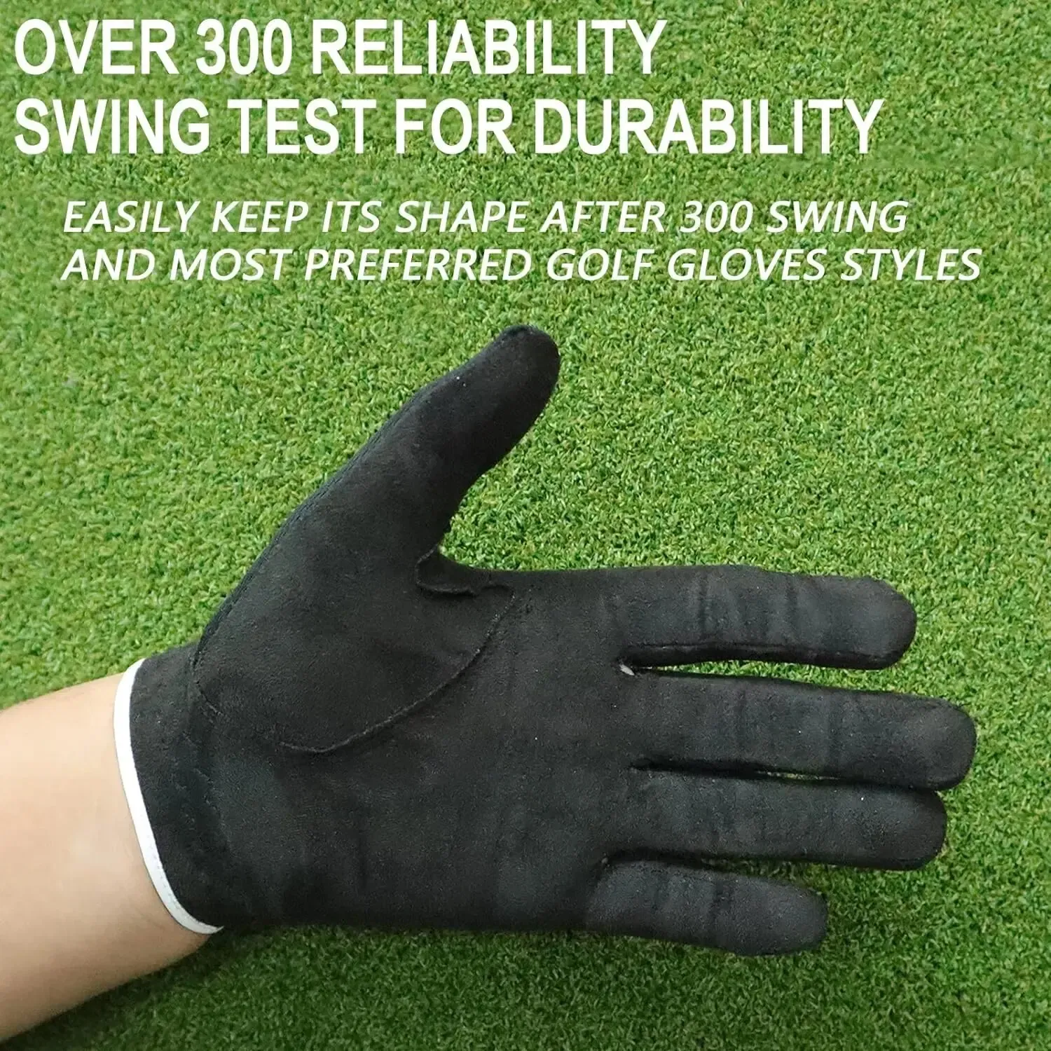 Size: M, Color: Black - Men's Golf Gloves Left Right Hand Rain Grip Value 1 Pack, Hot Wet Weather No Sweat Fit for Left Right Handed Golfer