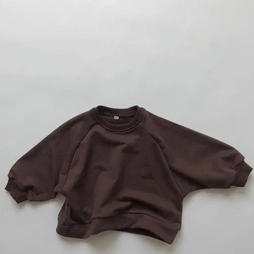 Color: Beige, Kid Size: 6T - Children Clothing Japan Korean Style Autumn Spring Baby Girls Boys Casual Long Sleeve Sweatshirts T-shirt Kids Pullover Tops