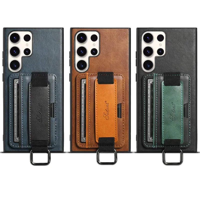 Color: Black, Material: PP - Leather Wallet Phone Case For Samsung Galaxy S24 S23 S22 FE Ultra Plus A53 A54 A13 A14 A24 A34 Note20Ultra Card Holder Cover