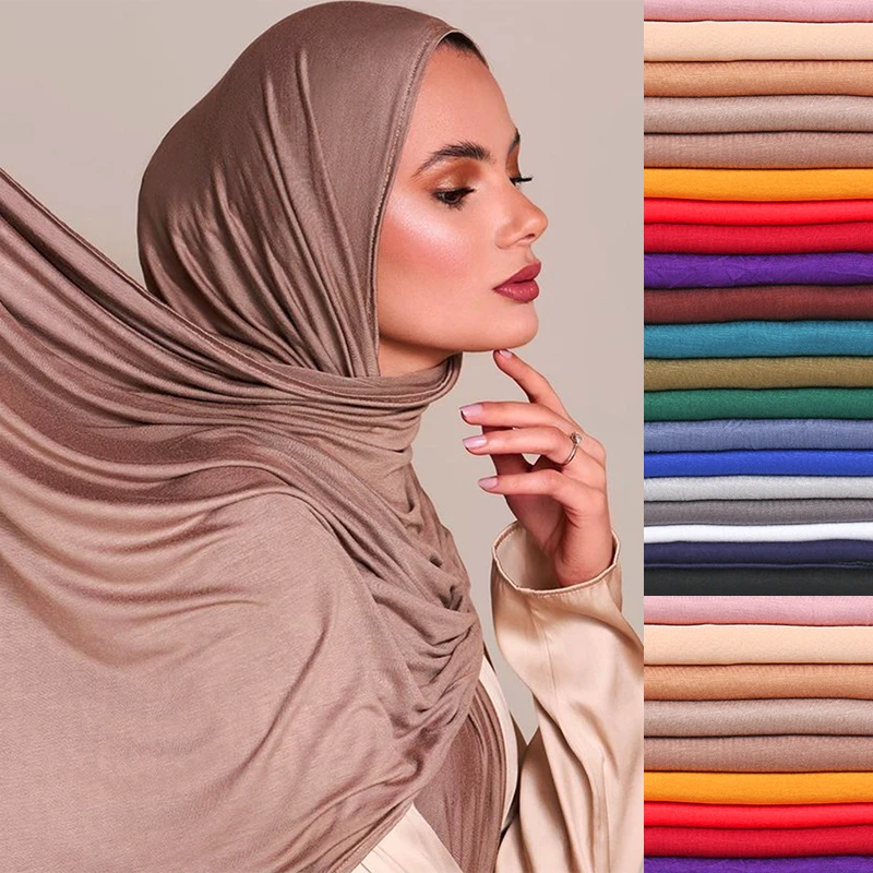 Color: Beige, Ships From: CHINA - New Jersey Womens Muslim Ramadan Fashion Modal Cotton Jersey Hijab Womens High Quality Solid Color Soft Hijab Long African Scarf