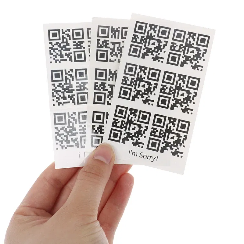 Color: light green - Temporary Tattoo Sticker for Men Women Creative Love QR Code Fake Tattoo for Lovers Adults Wrist Body Art Waterproof
