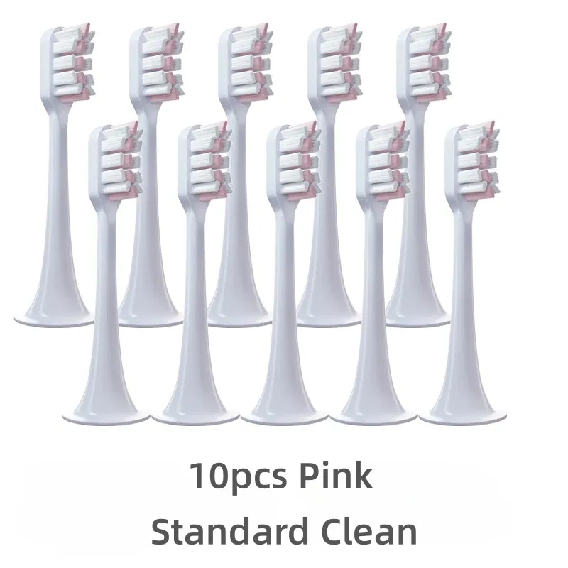 Color: Brown - For Xiaomi Mijia T300 T500 T700 Ultrasonic For Mijia Mi Electric Toothbrush Nozzles High-density Replacement Tooth Brush Head