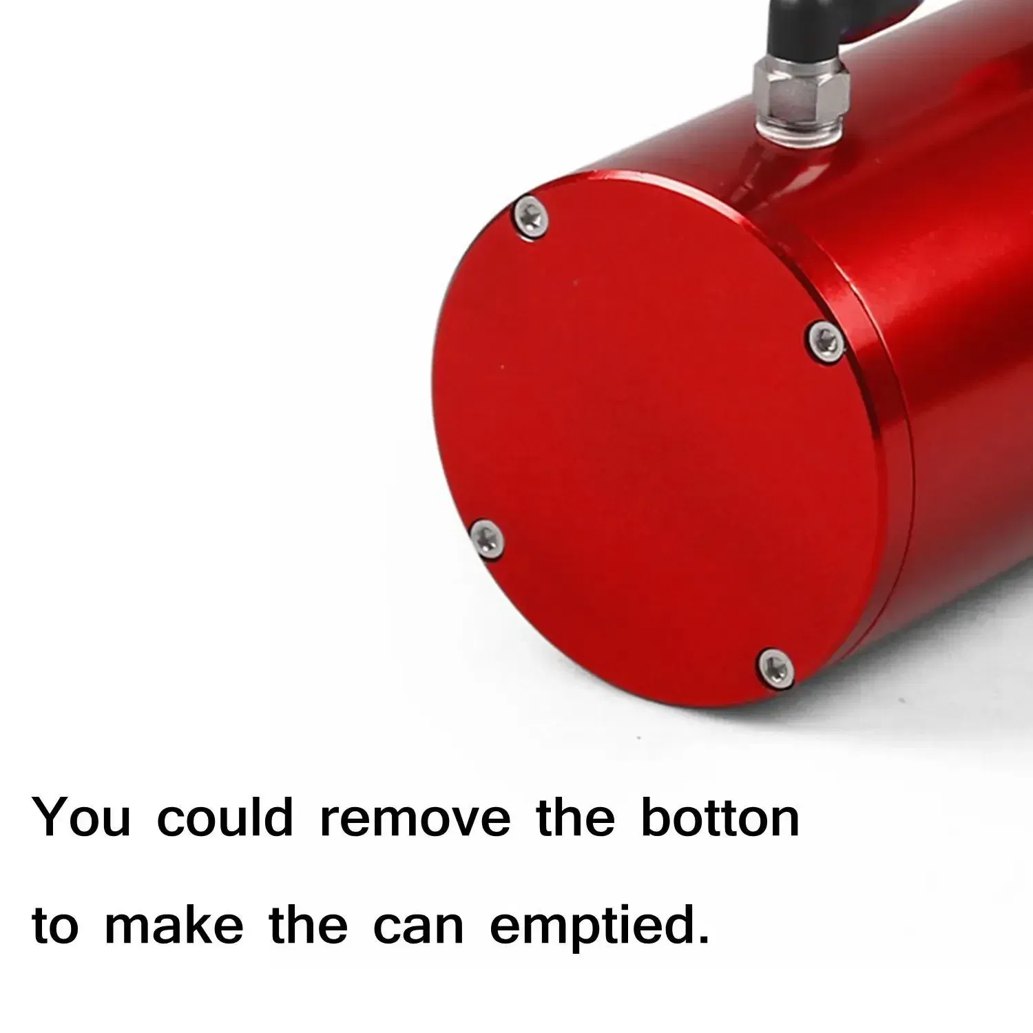 Color: Black - Aluminum Engine Oil Catch Tank Reservoir Breather Can + Vacuum Gauge + Hose Blue/Red/Silver/Black