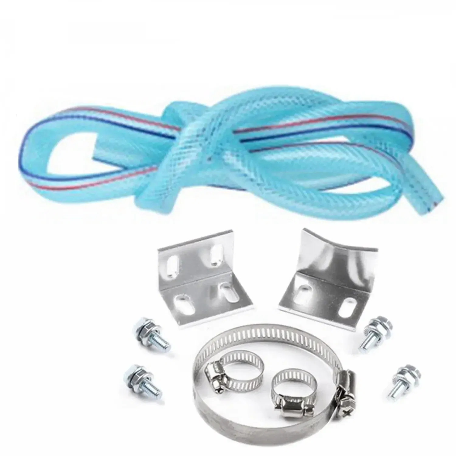Color: Black - Aluminum Engine Oil Catch Tank Reservoir Breather Can + Vacuum Gauge + Hose Blue/Red/Silver/Black