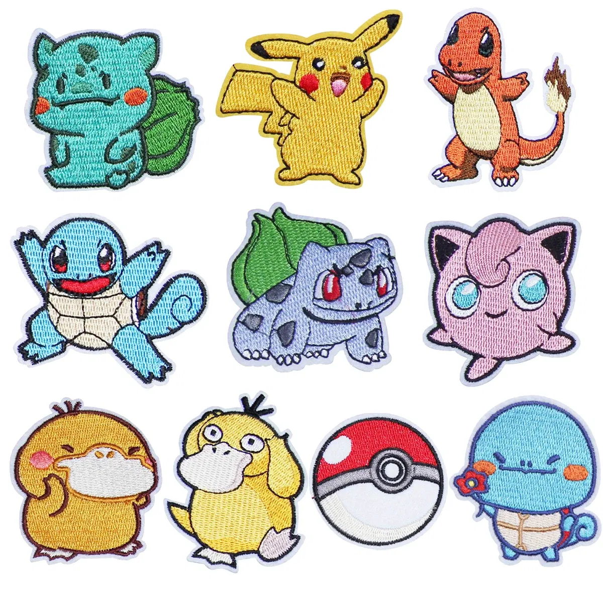 Color: DULL - Kawaii Animals Patch Anime Game Embroidered Patches For Clothing DIY Iron on Patches For Clothes Jacket Cartoon Patch Stickers