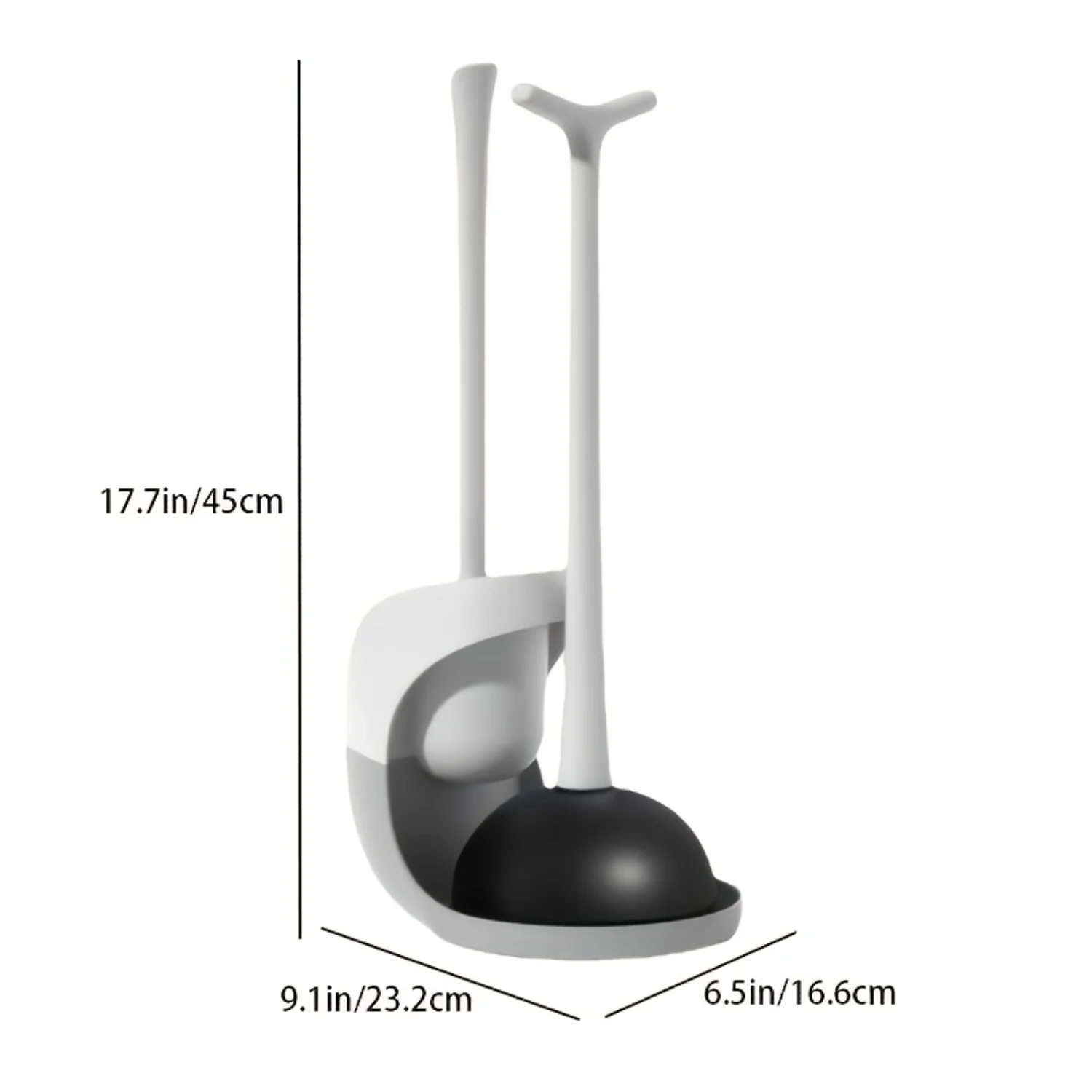 Toilet Brush, Household No Dead Corner Cleaning Brush, Base Combination Toilet Brush, Leather Tweezers Dredger Set