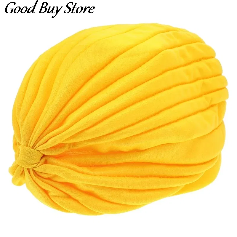 Color: dark ginger - Solid Color Turban Hat Women Muslim Stretch Hijabs Hats Islamic Underscarf Head Wrap Cap Female Plain Headwear Headband Soft