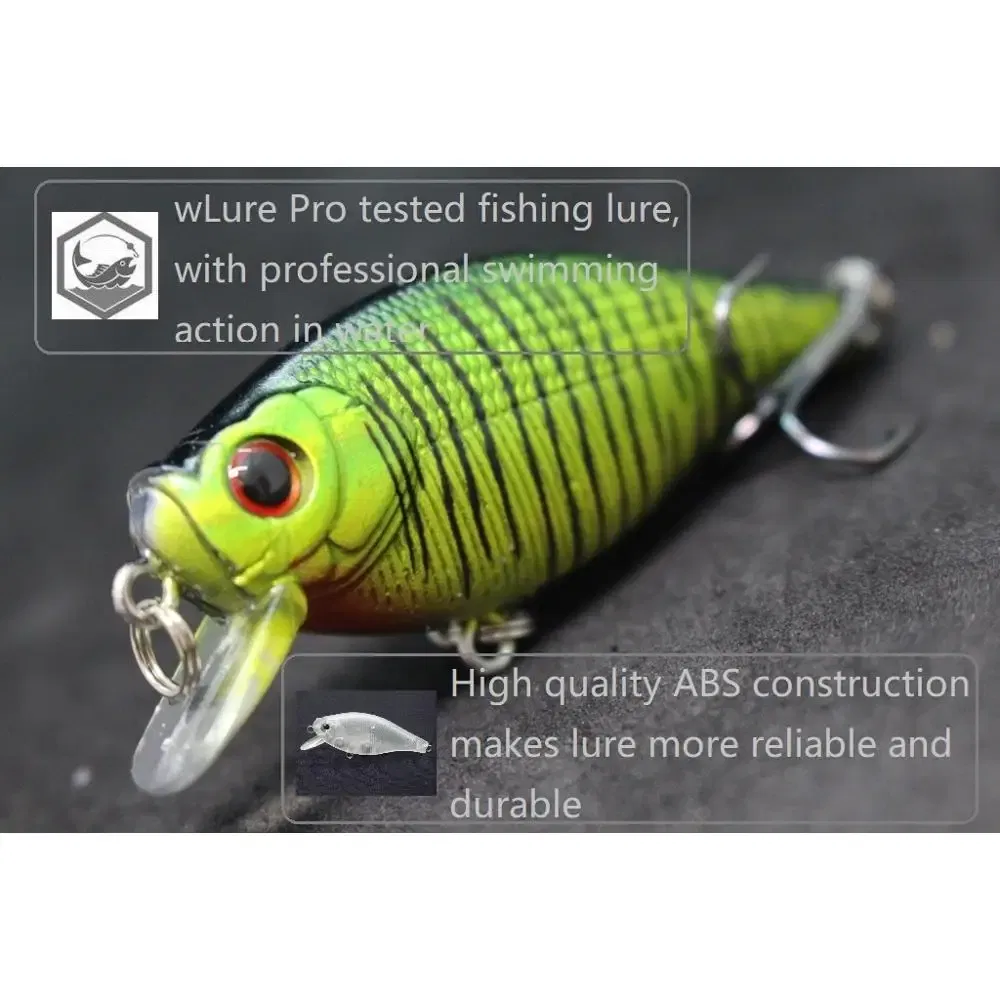 Color: Chroma Optimize - wLure Crankbait Fishing Lure 6.5cm 7.4g Flat Body Wide Wobbler Musky Bait Floating Tank Tested Hard Bait Variant Colors C547
