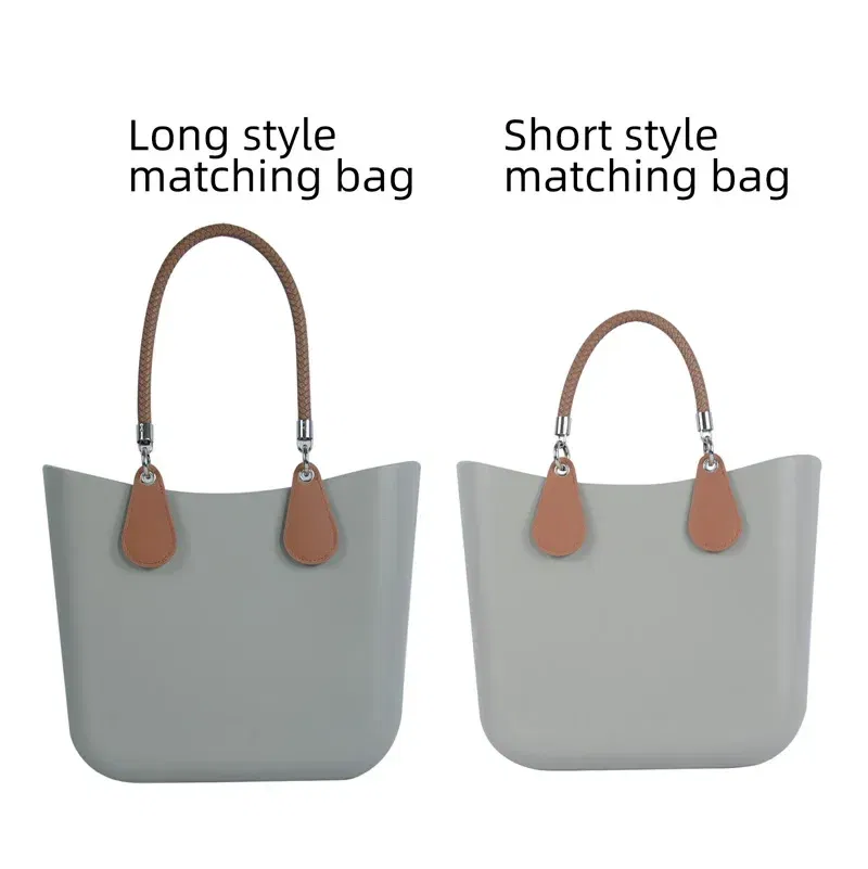 Color: MULTI, Ships From: CHINA - New 1 pair Obag PU Woven braided leather Rope Handles straps round handlefor O Bag accessoires