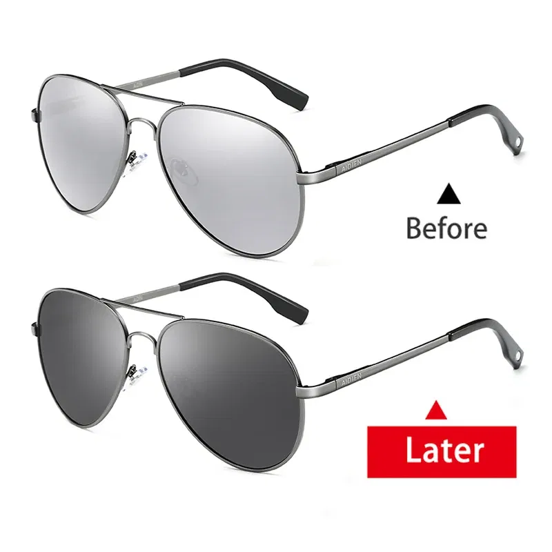 Lenses Color: Red, Frame Color: black - Myopia Photochromic Sunglasses Diopter Polarized Driving Goggle Men Chameleon Change Color transition Prescription Sun Glasses
