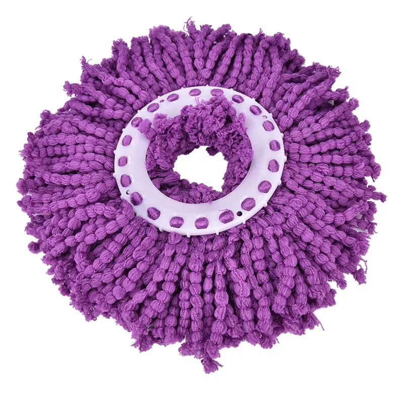 Color: Blue - 360 Magic Rotating Automatic Microfiber Mop Head Replacement Mop Wash Floors Cloth Cleaning Broom Head Mop